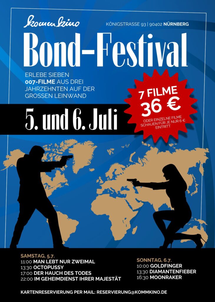 James Bond Filme im Kino in Nürnberg
